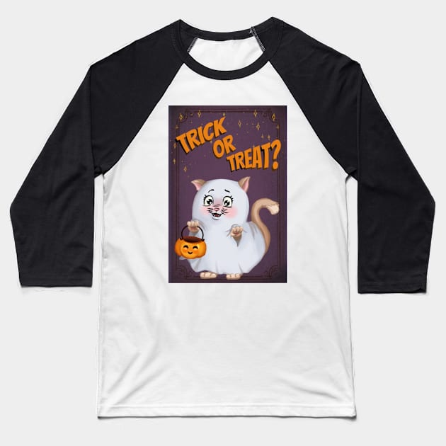 Trick or Treat! Baseball T-Shirt by ArtInPi